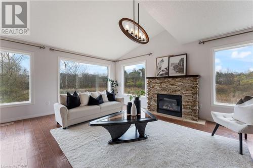 36 Rush Meadow Street, Kitchener, ON - Indoor Photo Showing Living Room With Fireplace