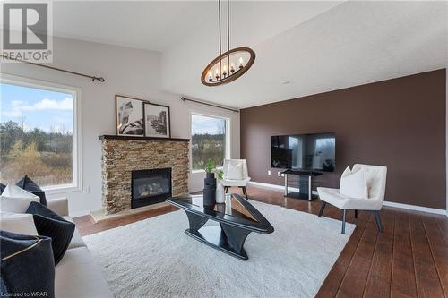 36 Rush Meadow Street, Kitchener, ON - Indoor Photo Showing Living Room With Fireplace