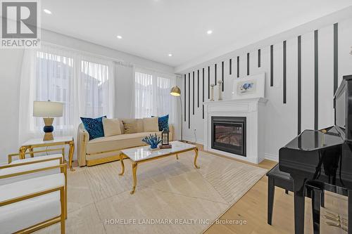 154 Ice Palace Crescent, Oshawa, ON - Indoor Photo Showing Living Room With Fireplace