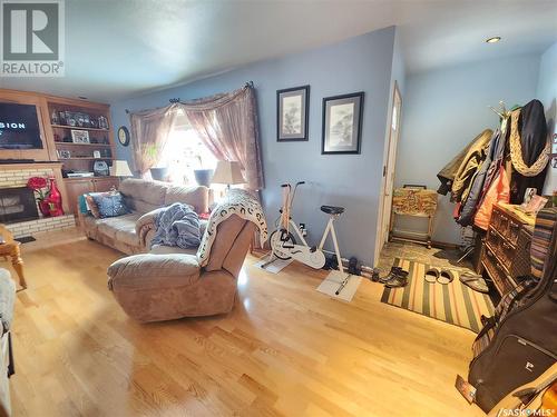 109 Taylor Street, Ogema, SK - Indoor Photo Showing Living Room With Fireplace