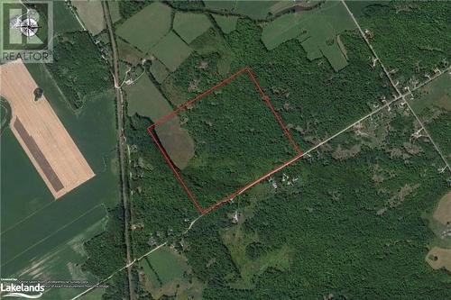 Satellite Image of Estimated 1750 Laughlin Falls Rd Property Outline - 1750 Laughlin Falls Road, Coldwater, ON 