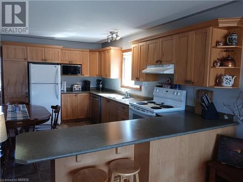 kitchen - 230 Burke Drive, Mattawa, ON - Indoor Photo Showing Kitchen With Double Sink