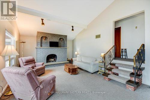 7 Mcgill Drive, Kawartha Lakes, ON - Indoor Photo Showing Living Room With Fireplace