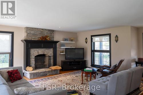 12355 Mill Road, Vaughan, ON - Indoor Photo Showing Living Room With Fireplace