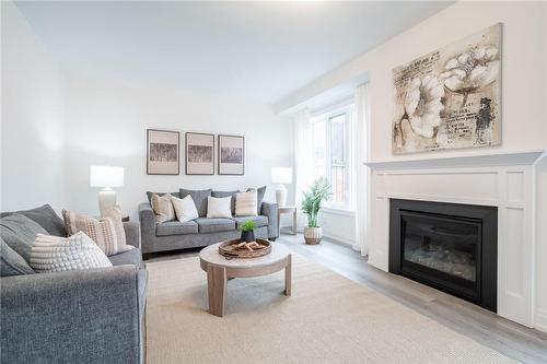 45 Great Falls Boulevard, Waterdown, ON - Indoor Photo Showing Living Room With Fireplace