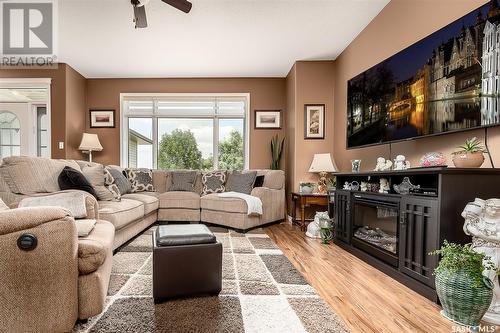 25 Arlington Avenue, Moose Jaw, SK - Indoor Photo Showing Living Room With Fireplace