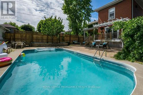81 Henry Street, Quinte West, ON - Outdoor With In Ground Pool With Deck Patio Veranda With Backyard