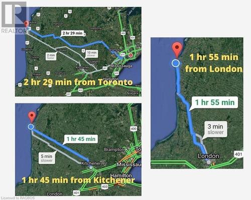 Travel Distance - Pt Lt 36 8 Concession, Huron-Kinloss, ON 