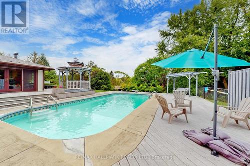 13 Linn Road, Caledon, ON - Outdoor With In Ground Pool With Deck Patio Veranda With Backyard