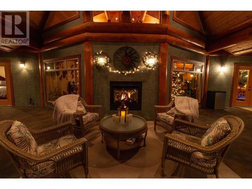 1414 Huckleberry Drive, Notch Hill, BC - Indoor With Fireplace