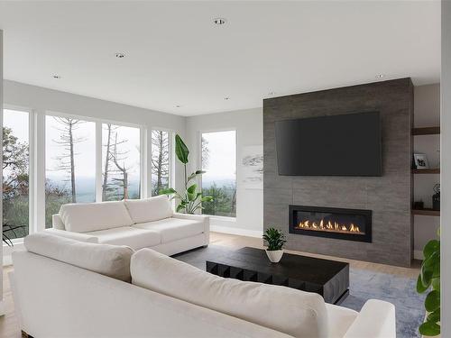1108 Timber View, Langford, BC - Indoor Photo Showing Living Room With Fireplace
