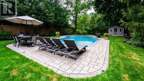 3011 Lakeshore Rd, Burlington, ON - Outdoor With In Ground Pool With Deck Patio Veranda With Backyard