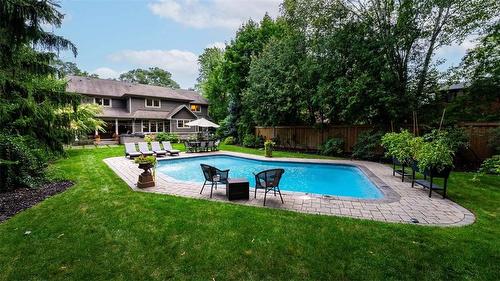 3011 Lakeshore Road, Burlington, ON - Outdoor With In Ground Pool With Deck Patio Veranda With Backyard