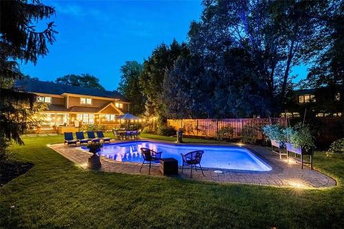 3011 Lakeshore Road, Burlington, ON - Outdoor With In Ground Pool With Backyard
