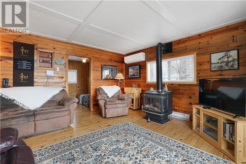 201 Great Heron Lane, Killaloe, ON - Indoor Photo Showing Living Room With Fireplace