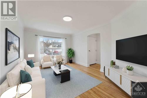 Photo Virtually Staged - 230 Holland Avenue, Ottawa, ON - Indoor Photo Showing Living Room