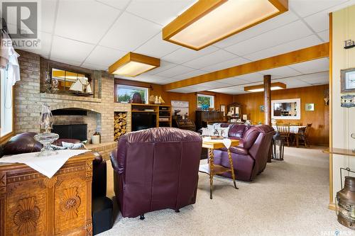 Coulee House Acreage, Glen Harbour, SK - Indoor With Fireplace