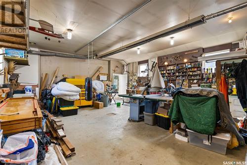 Coulee House Acreage, Glen Harbour, SK - Indoor Photo Showing Garage