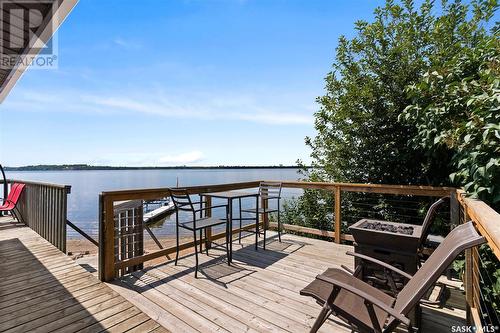 Coulee House Acreage, Glen Harbour, SK - Outdoor With Body Of Water With Deck Patio Veranda