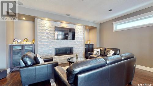 4613 Skinner Crescent, Regina, SK - Indoor With Fireplace
