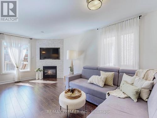 32 Black Maple Cres, Vaughan, ON - Indoor Photo Showing Living Room With Fireplace