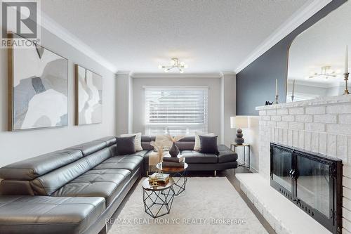 83 Valleyway Cres, Vaughan, ON - Indoor Photo Showing Living Room With Fireplace