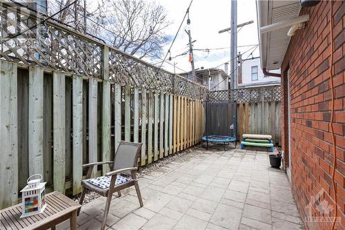 Wonderful fully fenced backyard with interlock patio. - 285 Lebreton Street S, Ottawa, ON - Outdoor With Exterior