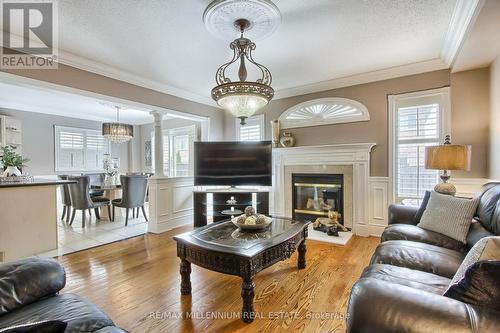 10 Royal Springs Crescent, Brampton, ON - Indoor Photo Showing Living Room With Fireplace