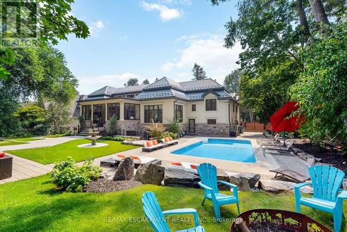 539 Old Poplar Row, Mississauga, ON - Outdoor With In Ground Pool With Backyard