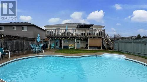 Inground Salt Water Pool - 838 23Rd Street E, Owen Sound, ON - Outdoor With In Ground Pool With Backyard