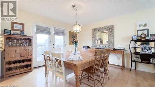 Patio Doors to Large Deck - 838 23Rd Street E, Owen Sound, ON - Indoor Photo Showing Dining Room