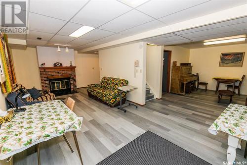 746 Alberta Avenue, Kerrobert, SK - Indoor Photo Showing Other Room With Fireplace