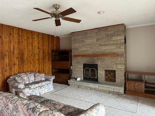 9 Grannies Road, Gorham Township, ON - Indoor Photo Showing Living Room With Fireplace