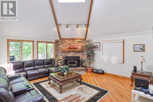 40 Ridge Ave, Ramara, ON - Indoor Photo Showing Living Room With Fireplace