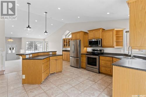 123 Perehudoff Crescent, Saskatoon, SK - Indoor Photo Showing Kitchen With Stainless Steel Kitchen With Double Sink