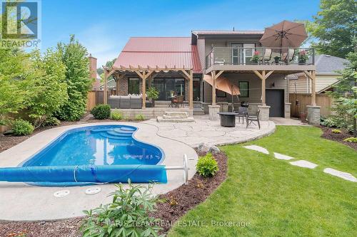 92 Nelson St, Barrie, ON - Outdoor With In Ground Pool With Deck Patio Veranda With Backyard