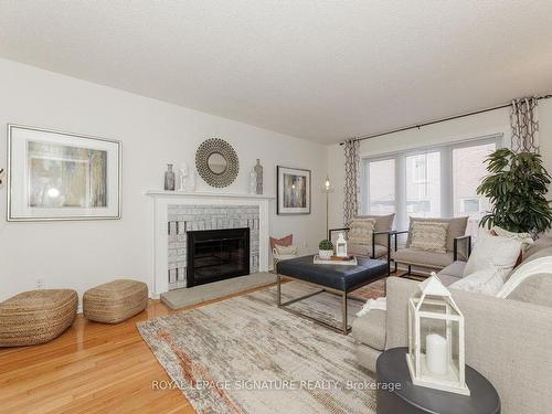 649 Weyburn Sq, Pickering, ON - Indoor Photo Showing Living Room With Fireplace