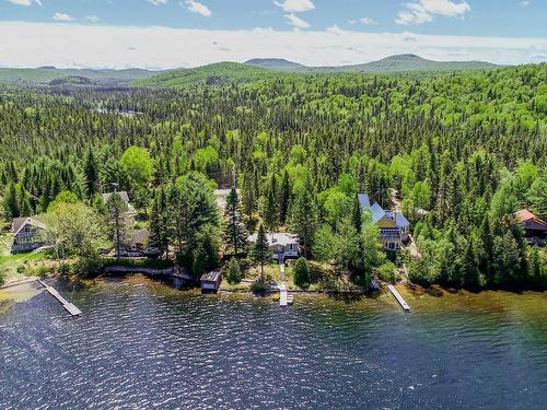 Aerial photo - 712 Ch. Du Lac-Sylvère, Saint-Donat, QC - Outdoor With Body Of Water With View
