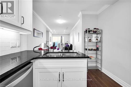 803 - 505 Talbot Street, London, ON - Indoor Photo Showing Kitchen With Double Sink