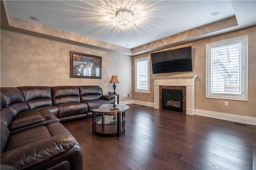 40 Skinner Road, Waterdown, ON - Indoor Photo Showing Living Room With Fireplace
