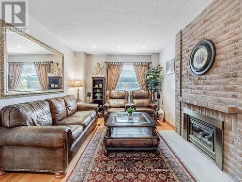 60 Newgreen Cres, Brampton, ON - Indoor Photo Showing Living Room With Fireplace