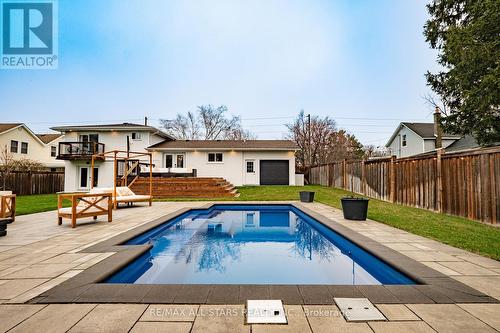 1715 Central St, Pickering, ON - Outdoor With In Ground Pool With Deck Patio Veranda With Backyard