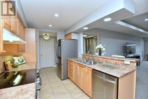 308 - 990 Golf Links Road, Hamilton, ON - Indoor Photo Showing Kitchen With Double Sink