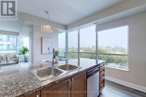 #506 -1 Hurontario St, Mississauga, ON - Indoor Photo Showing Kitchen With Double Sink