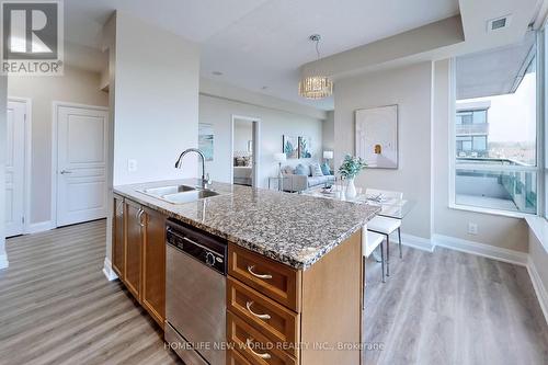 506 - 1 Hurontario Street, Mississauga, ON - Indoor Photo Showing Kitchen With Double Sink