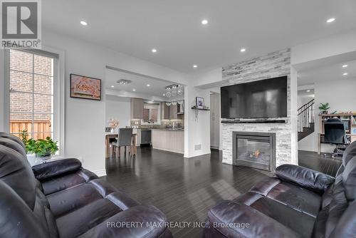 25 Vineyard Drive, Brampton, ON - Indoor Photo Showing Living Room With Fireplace