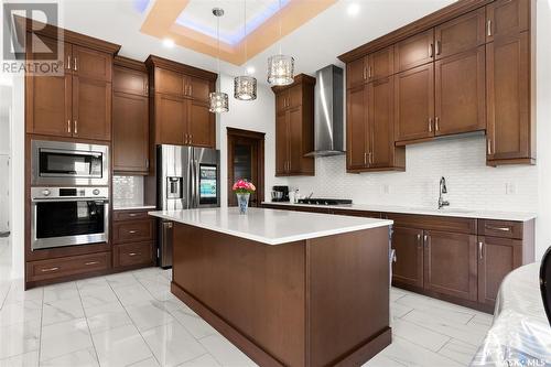 126 Vestor Drive, Pilot Butte, SK - Indoor Photo Showing Kitchen With Upgraded Kitchen
