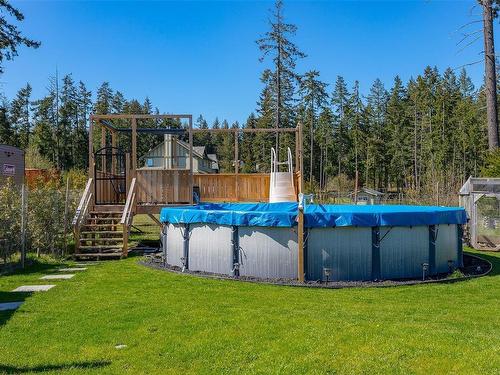 847 Whittaker Rd, Malahat, BC - Outdoor With Above Ground Pool With Backyard