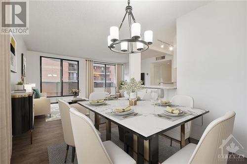 Dining Room (Virtually Staged) - 470 Laurier Avenue W Unit#508, Ottawa, ON - Indoor Photo Showing Dining Room