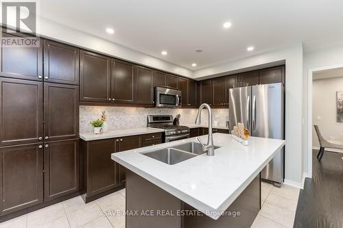 35 James Govan Dr, Whitby, ON - Indoor Photo Showing Kitchen With Double Sink With Upgraded Kitchen